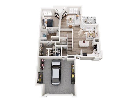 Floor plan for 3 beds, 2.5 baths, 1823 sqft